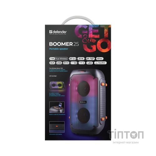 Акустична система Defender Boomer 25 Black (65425)