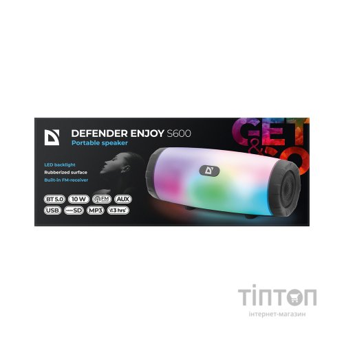 Акустична система Defender Enjoy S600 10Вт Light/FM/microSD/USB Black (65603)