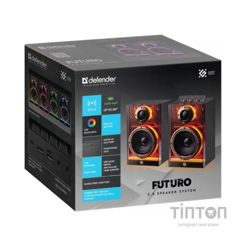 Акустична система Defender Futuro LED Bluetooth Black (65087)