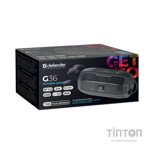 Акустична система Defender G36 5Вт FM/microSD/USB Black (65036)