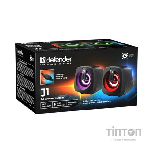 Акустична система Defender J1 LED USB Black (65961)
