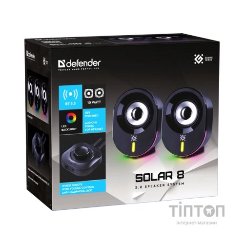 Акустична система Defender J2 LED USB Black (65962)