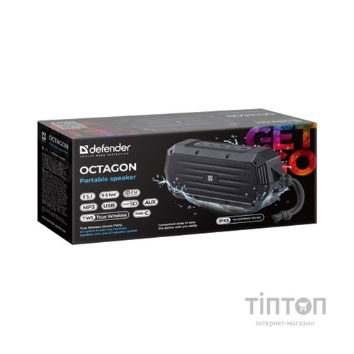 Акустична система Defender Octagon Bluetooth Black (65039)
