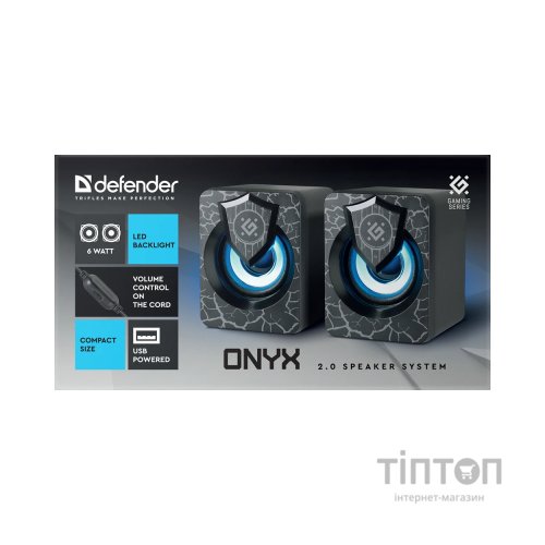 Акустична система Defender Onyx Led USB Black (65038)