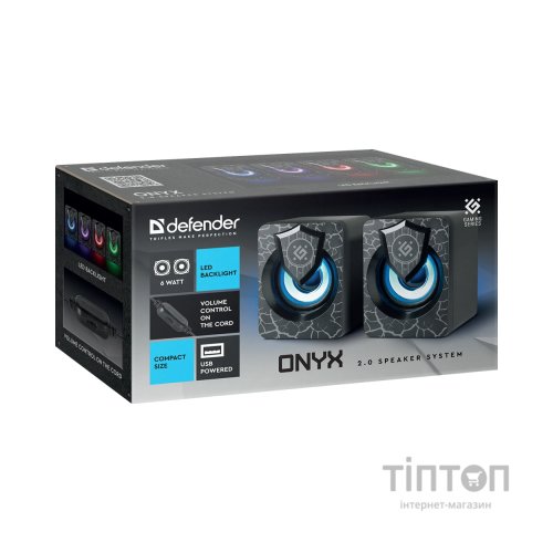 Акустична система Defender Onyx Led USB Black (65038)