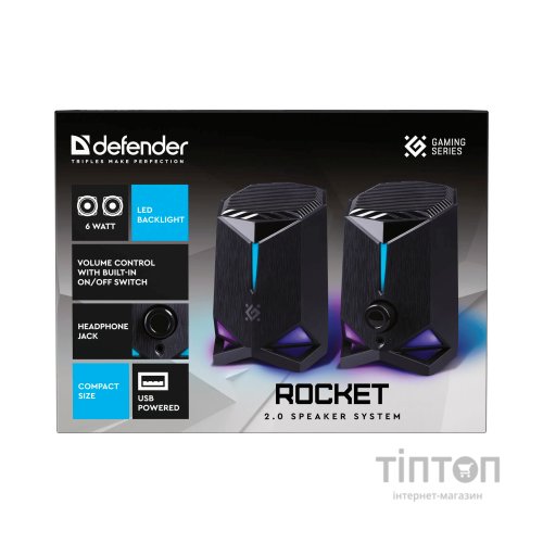 Акустична система Defender Rocket 6Вт USB Black (65094)