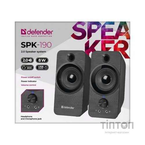 Акустична система Defender SPK-190 Black (65190)