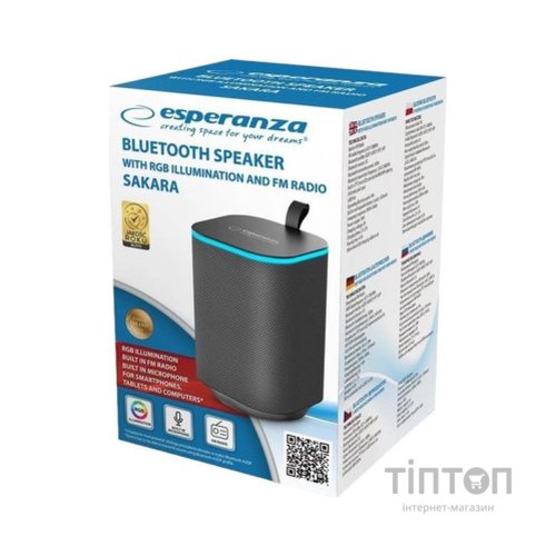 Акустична система Esperanza RGB Illuminated FM Sakara Black (EP155)