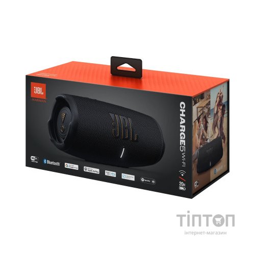Акустична система JBL Charge 5 Wi-Fi Black (JBLCHARGE5WIFIBLK)