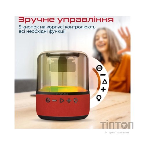 Акустична система Promate Glitz-L Red (glitz-l.red)