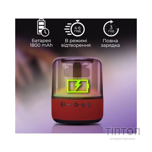 Акустична система Promate Glitz-L Red (glitz-l.red)