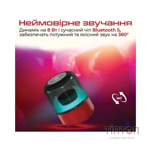 Акустична система Promate Glitz Red (glitz.red)