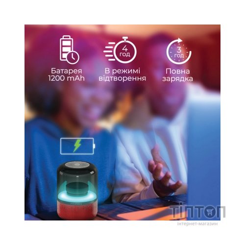 Акустична система Promate Glitz Red (glitz.red)