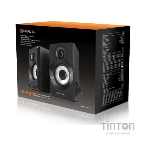 Акустична система REAL-EL S-200 USB Black