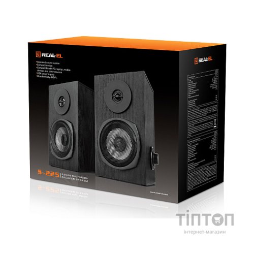 Акустична система REAL-EL S-225 USB Black