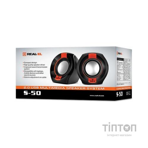 Акустична система REAL-EL S-50 black-red