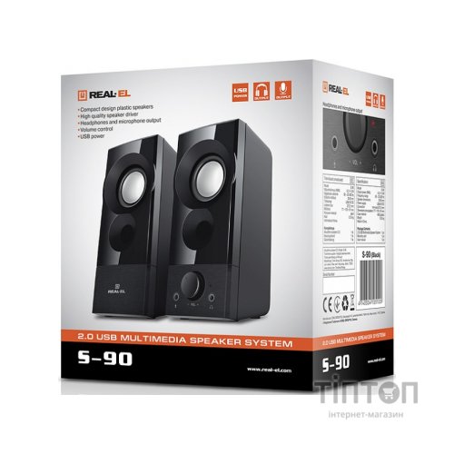 Акустична система REAL-EL S-90 Black