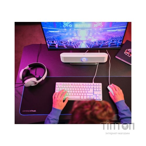 Акустична система Trust GXT 619W Thorne RGB Illuminated Soundbar White (25110)