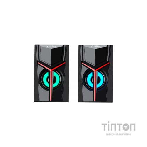Акустична система Vinga SP-100 LED USB Black