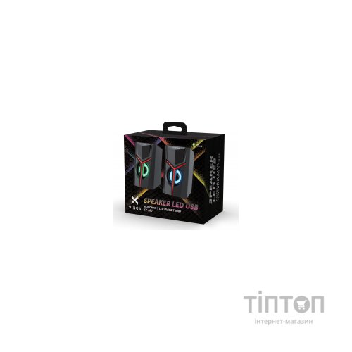 Акустична система Vinga SP-100 LED USB Black