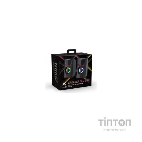 Акустична система Vinga SP-100 LED USB Black