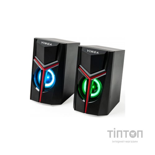 Акустична система Vinga SP-100 LED USB Black