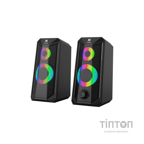 Акустична система Vinga SP-200 LED USB Black