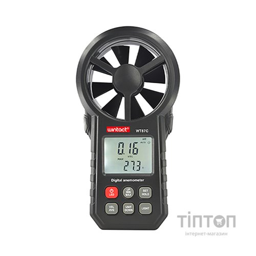 Анемометр Wintact з функцією вимірювання об'ємної витрати 0,3-30м (WT87C)