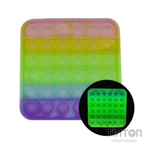 Антистрес Sibelly антистрес Pop It Square Glow in Dark (SB-PPIT-SQL-GD)