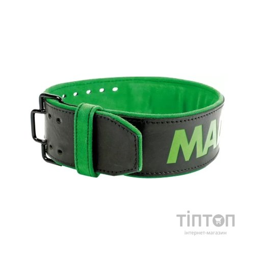 Атлетичний пояс MadMax MFB-302 Quick Release Belt шкіряний Black/Green M (MFB-302_M)