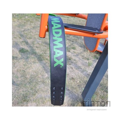 Атлетичний пояс MadMax MFB-302 Quick Release Belt шкіряний Black/Green M (MFB-302_M)