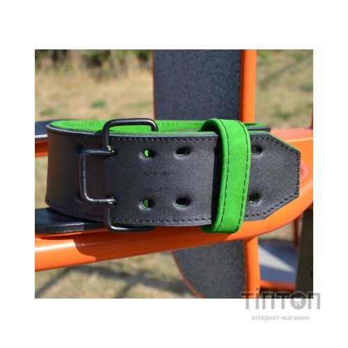 Атлетичний пояс MadMax MFB-302 Quick Release Belt шкіряний Black/Green M (MFB-302_M)