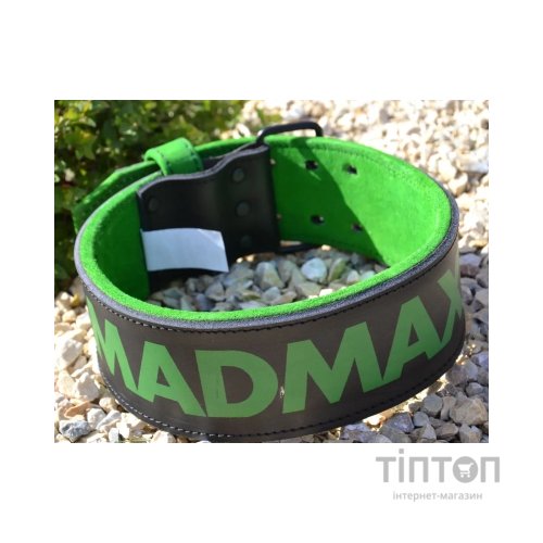 Атлетичний пояс MadMax MFB-302 Quick Release Belt шкіряний Black/Green M (MFB-302_M)