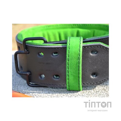 Атлетичний пояс MadMax MFB-302 Quick Release Belt шкіряний Black/Green M (MFB-302_M)