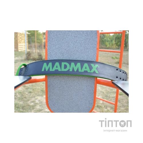 Атлетичний пояс MadMax MFB-302 Quick Release Belt шкіряний Black/Green M (MFB-302_M)
