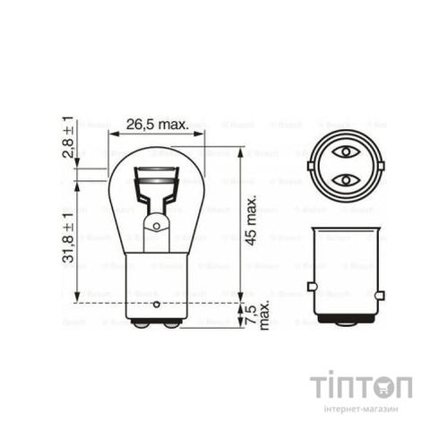 Автолампа Bosch 21/5W (1 987 302 814)
