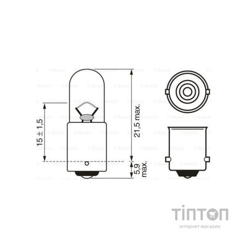 Автолампа Bosch 4W (1 987 302 207)