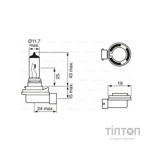 Автолампа Bosch галогенова 35W (1 987 302 805)