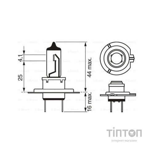 Автолампа Bosch галогенова 55W (1 987 301 012)