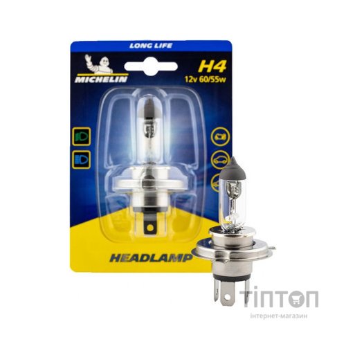 Автолампа Michelin H4 12V60/55WP43T LONG LIFE (73599)