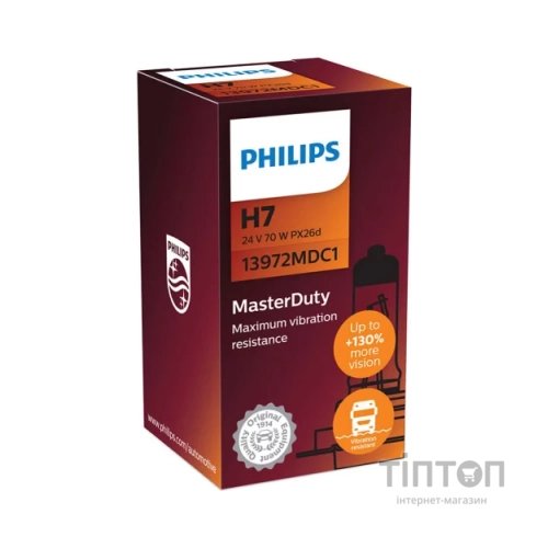 Автолампа Philips 13972MDC1  H7 24V 70W MasterDuty (2454)