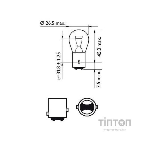 Автолампа Philips 21/5W (12499 B2)