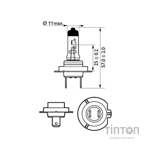 Автолампа Philips галогенова 55W (12972 LLECO S2)