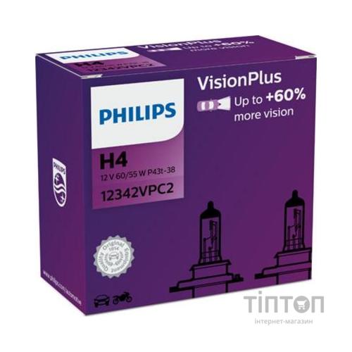 Автолампа Philips галогенова 60/55W (12342 VP C2)