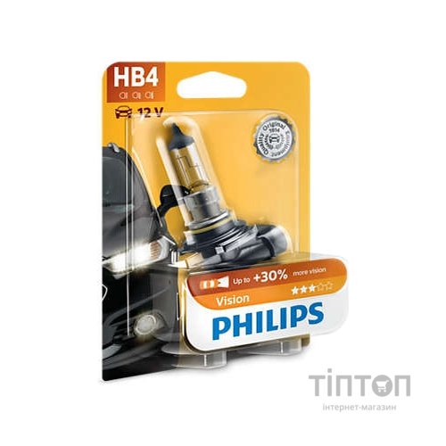 Автолампа PHILIPS HB4 Vision, 3200K, 1шт (9006PRB1)