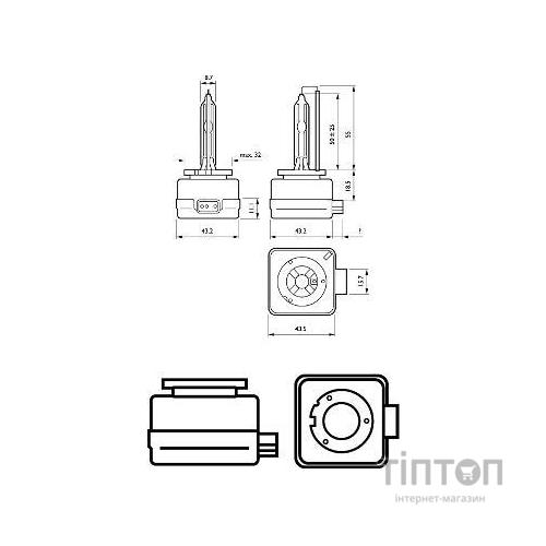 Автолампа Philips ксенонова (85415 WHV2 C1)