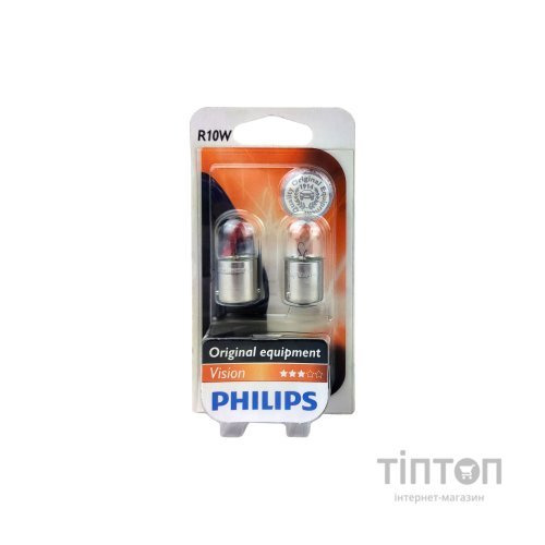 Автолампа Philips Vision +30 R10W 12814B2 (055477)