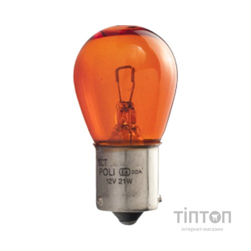 Автолампа SCT-GERMANY PY21W Amber 12V 21W BAU15s (202297)