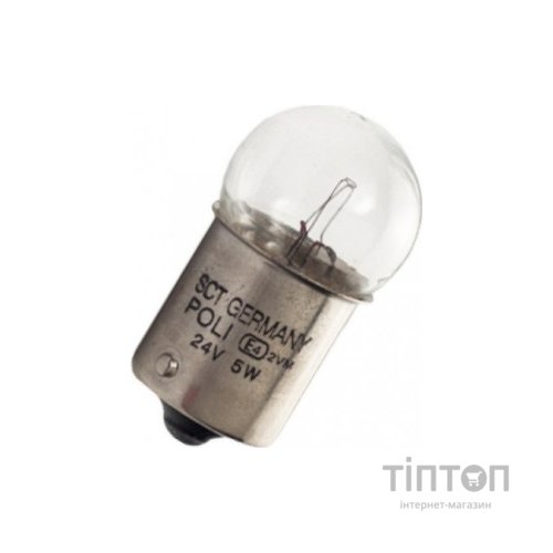 Автолампа SCT-GERMANY R5W Long Life 24V 5W BA15s (202181)