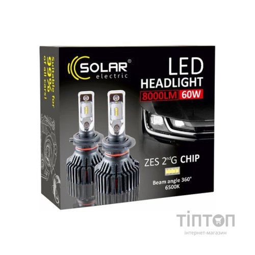 Автолампа SOLAR H11 12/24V 6500K 8000Lm 60W ZES Chip (8311)